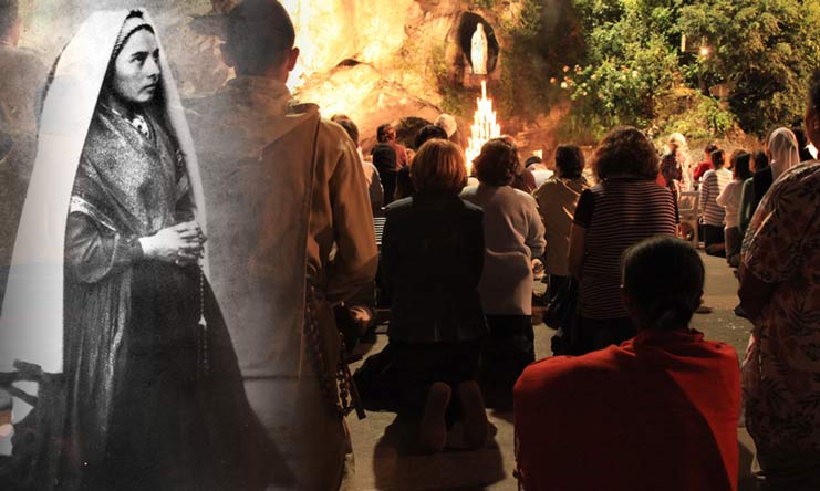 Lourdes, la source au creux du rocher